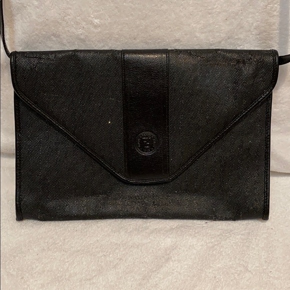 Fendi Handbags - Vintage Fendi Black leather envelope bag